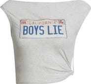 BOYS LIE Driver's License Twisted Crop Graphic Tank