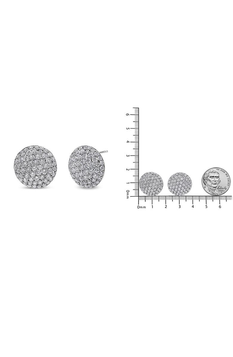 Haus of Brilliance 18K White Gold 3 1/2 Cttw Diamond Composite Disc Stud Earrings, Alternate, color, White