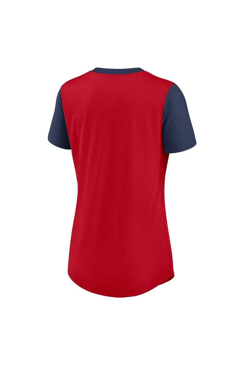 Women's Nike Red St. Louis Cardinals Hipster Swoosh Cinched Tri-Blend Performance Fashion T-Shirt, Alternate, color, Red