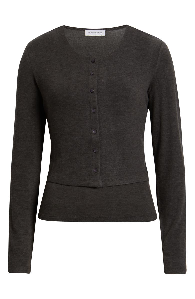 ARTLESS FOREVER Eloise Crop Cardigan, Alternate, color, Charcoal