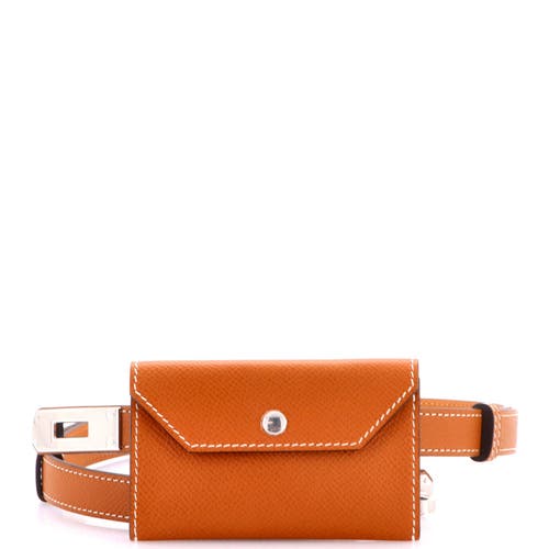 Pre-Owned Hermes Kelly Pocket Belt Leather Thin in Brown at Nordstrom