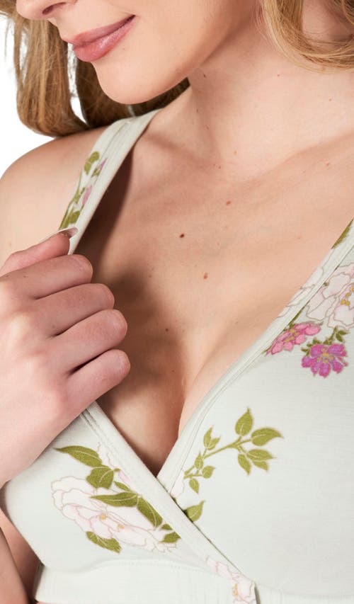 Everly Grey Paisley During & After 3-piece Maternity/nursing Sleep Bras In Multi