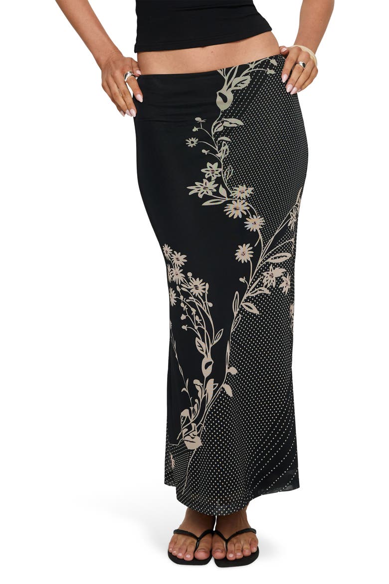 Dreamers Floral Mesh Maxi Skirt, Main, color, MULTI FLORAL