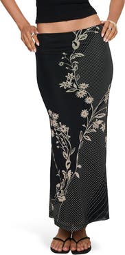 Princess Polly Dreamers Floral Mesh Maxi Skirt