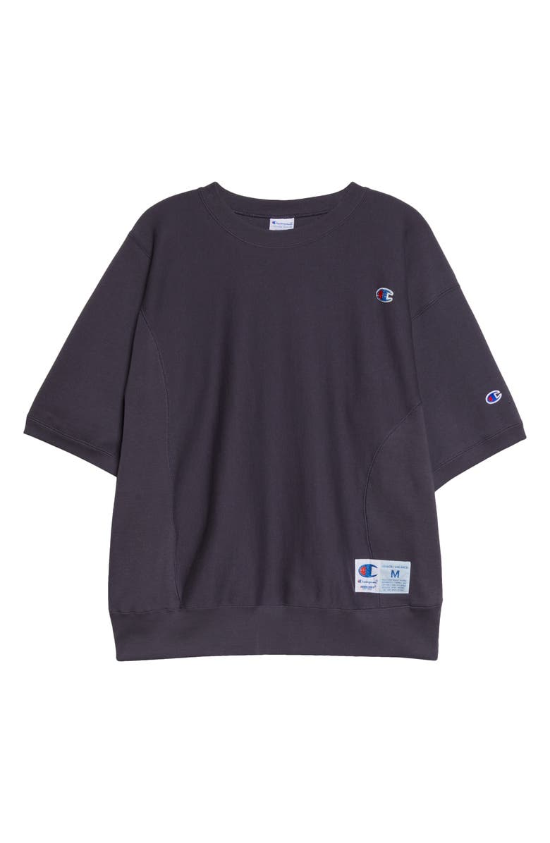 Undercover x Champion Short Sleeve Cotton Fleece Sweatshirt, Main, color, Gray Purple