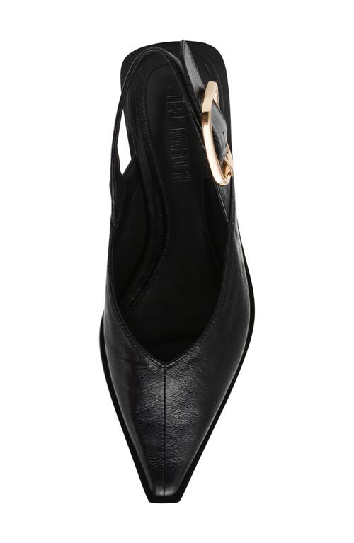 Steve Madden Shay Pointed Toe Slingback Flat In Black