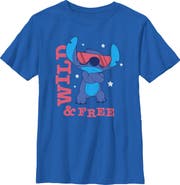 Lilo & Stitch Boy's Lilo & Stitch Wild and Free Pose Graphic T-Shirt