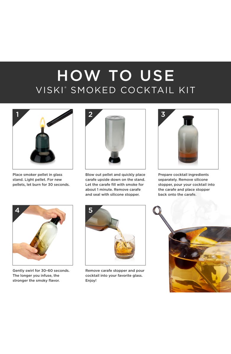 Viski Alchemi Smoked Cocktail Kit, Alternate, color, Black