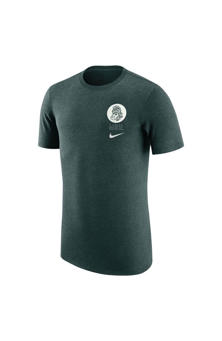 Nike Men's Nike Green Michigan State Spartans Retro Tri-Blend T-Shirt, Alternate, color, 