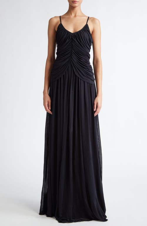 Giambattista Valli Draped Jersey Gown In Black