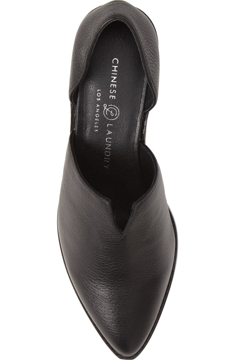 Chinese Laundry Matcha d'Orsay Flat, Alternate, color, Black Leather