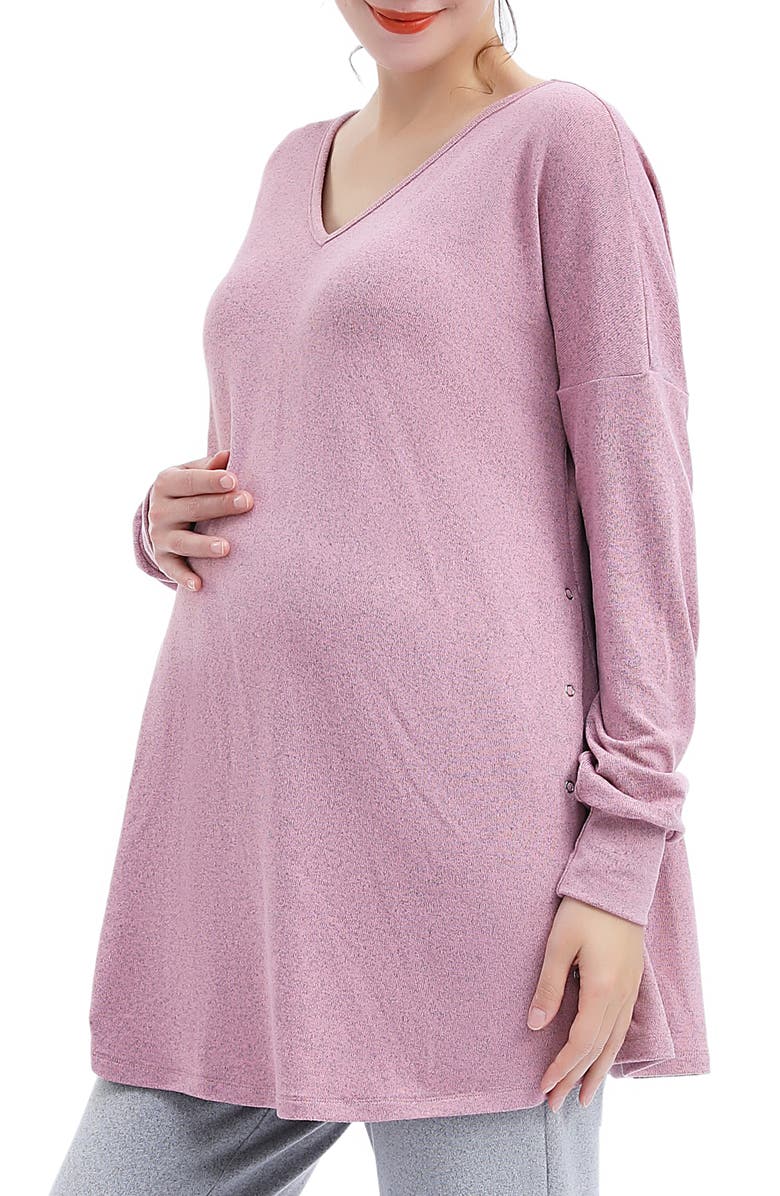 Kimi and Kai Kimi & Kai Emilia Maternity/Nursing Pajamas, Alternate, color, 