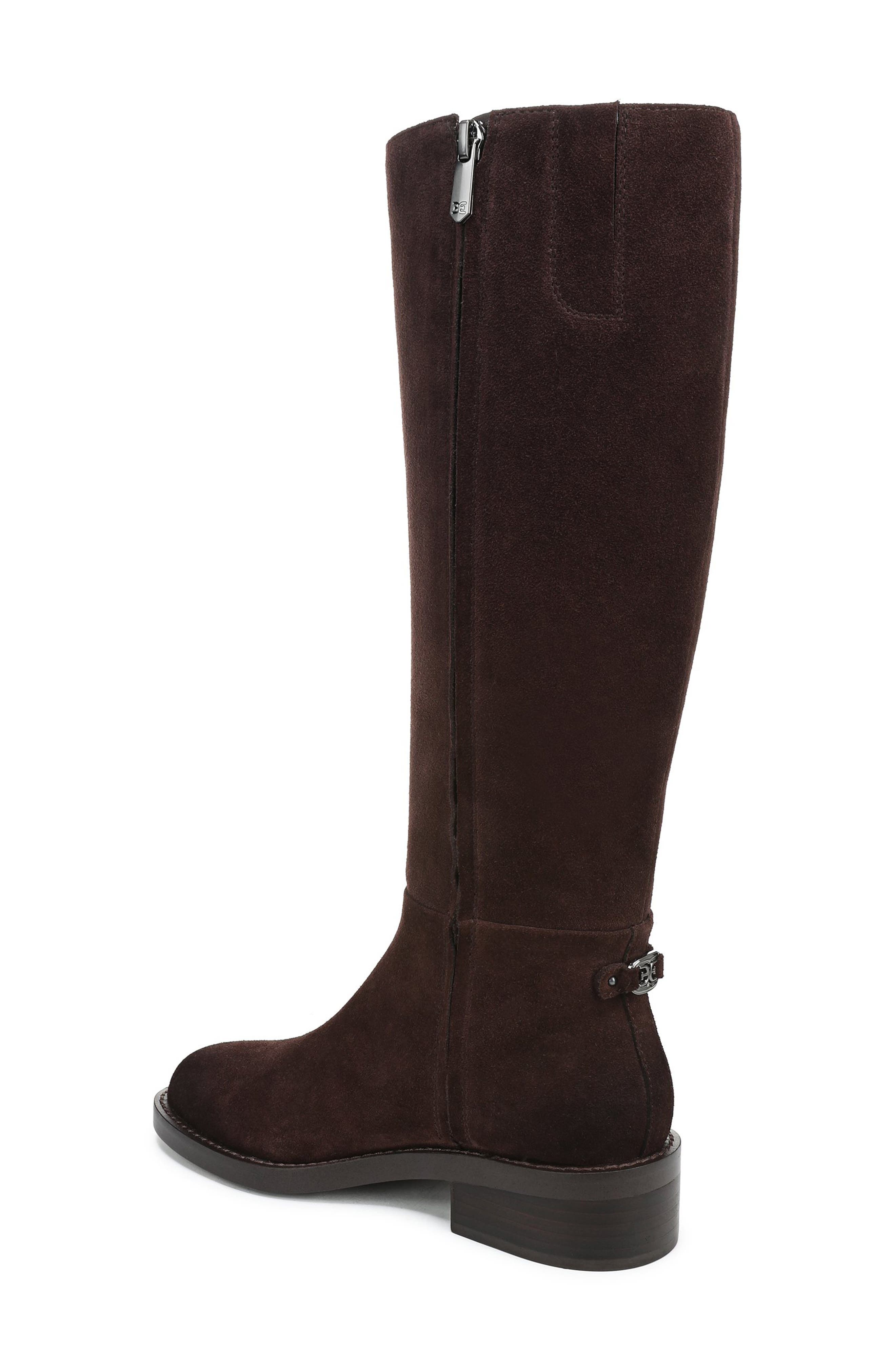 Sam Edelman Milla Knee High Boot, Alternate, color, Cafe Noir Suede