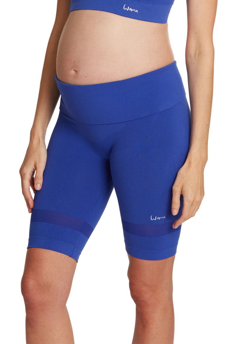 Maternity/Nursing Sport Shorts, Main, color, ELECTRIC BLUE