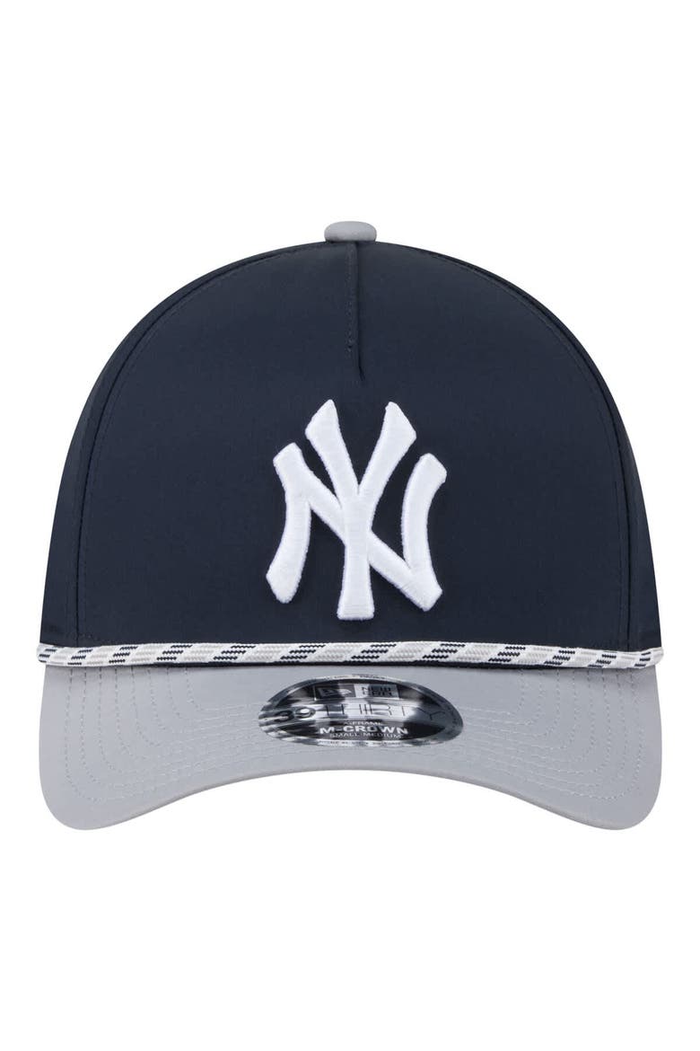 Men's New Era Navy/Gray New York Yankees Rope M-Crown A-Frame 39THIRTY Flex Hat, Alternate, color, Navy