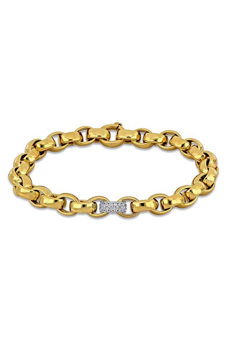 Julianna B. Diamond Rolo Link Chain Bracelet 14k, Main, color, 14K Gold