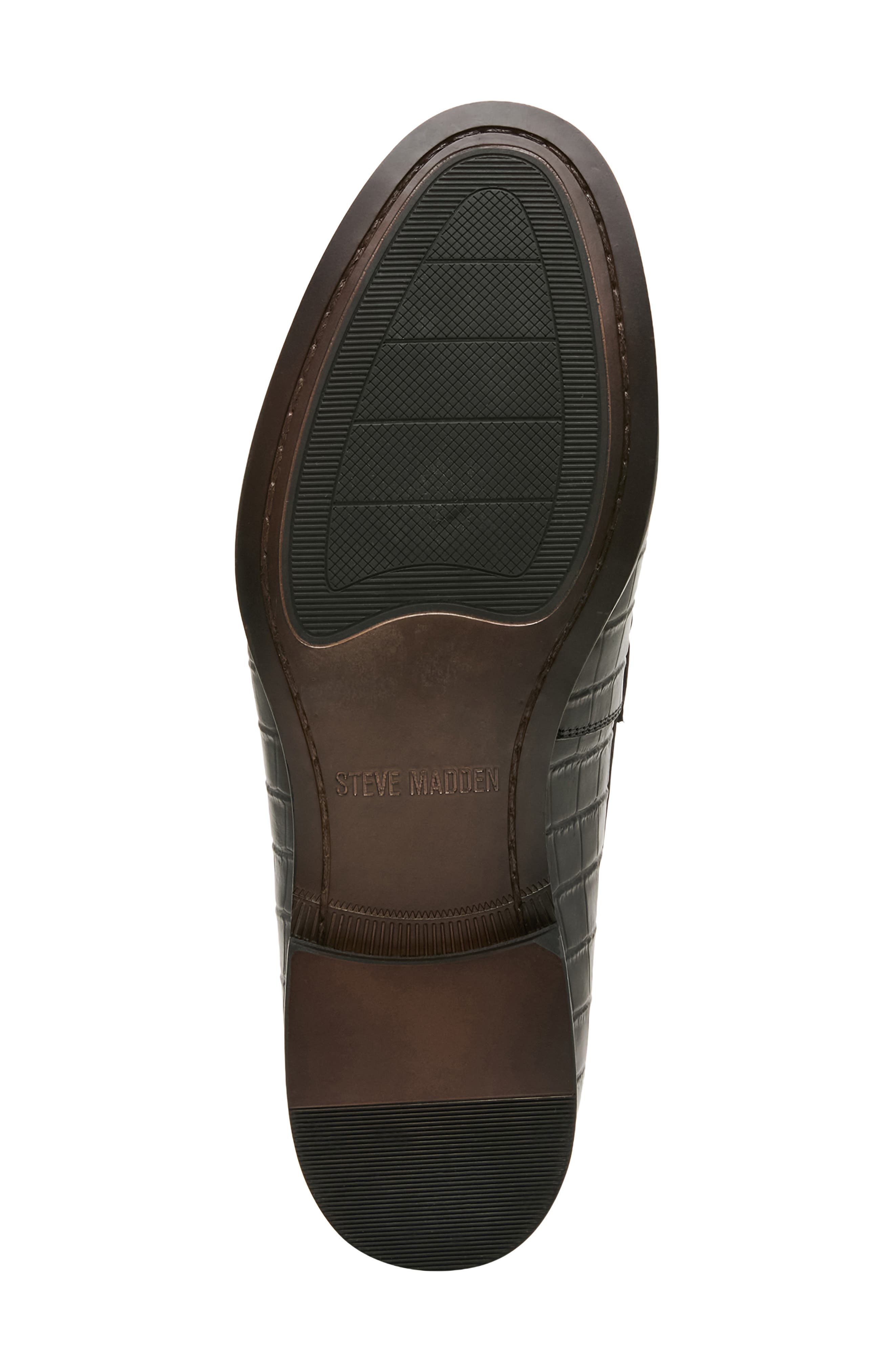 Brysin Croc Embossed Bit Loafer, Alternate, color, BLACK CROCO