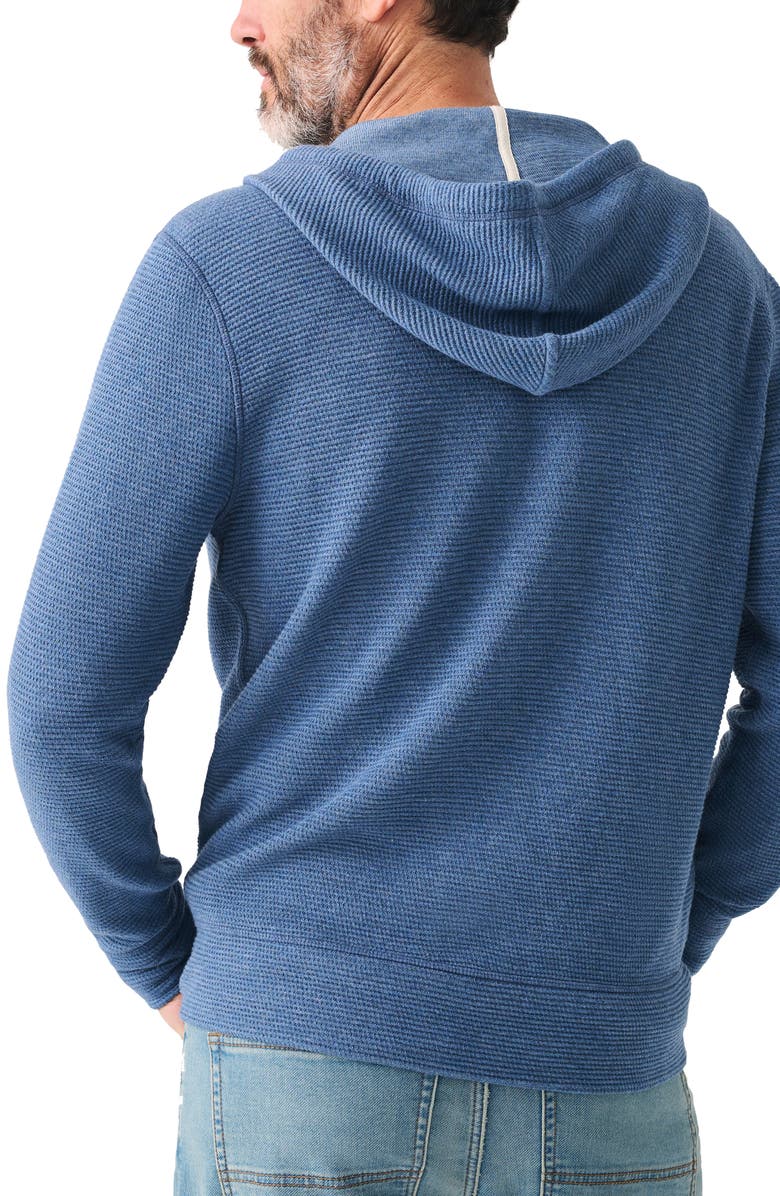 Faherty Surf Waffle Zip-Up Hoodie, Alternate, color, 