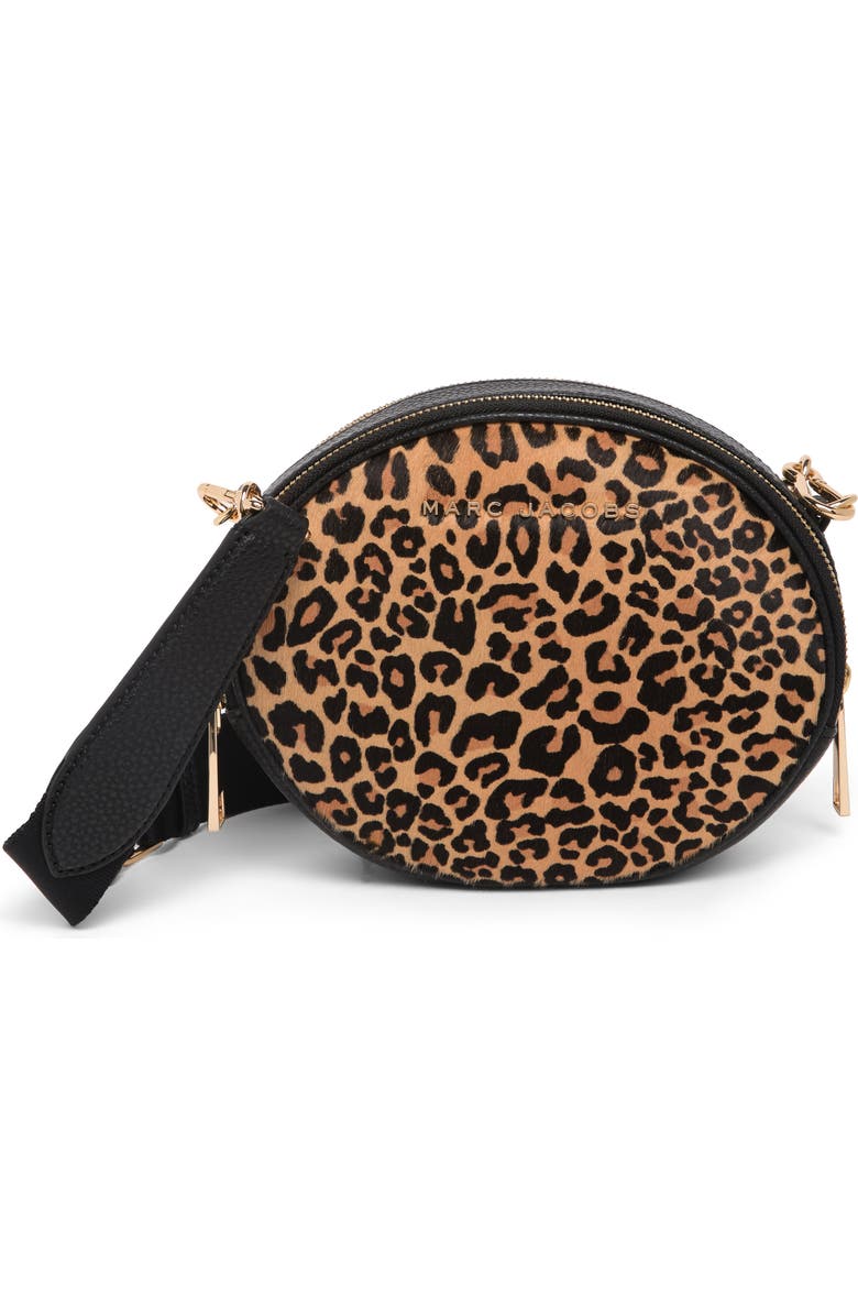 Marc Jacobs Animal Print Leather Crossbody Bag, Main, color, Leopard