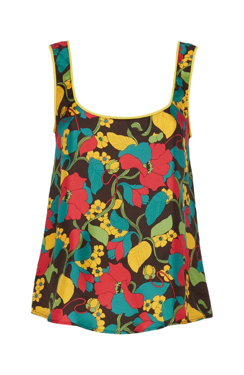 La DoubleJ Twirl Top Vines Brown, Alternate, color, Vines Brown