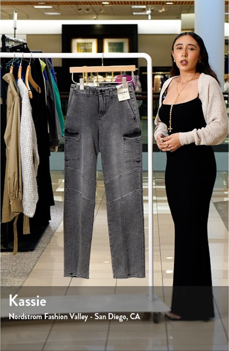 Brooklyn High Waist Wide Leg Utility Jeans, sales video thumbnail
