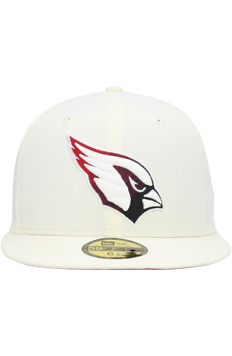 New Era Men's New Era Cream Arizona Cardinals Chrome Color Dim 59FIFTY Fitted Hat, Alternate, color, 