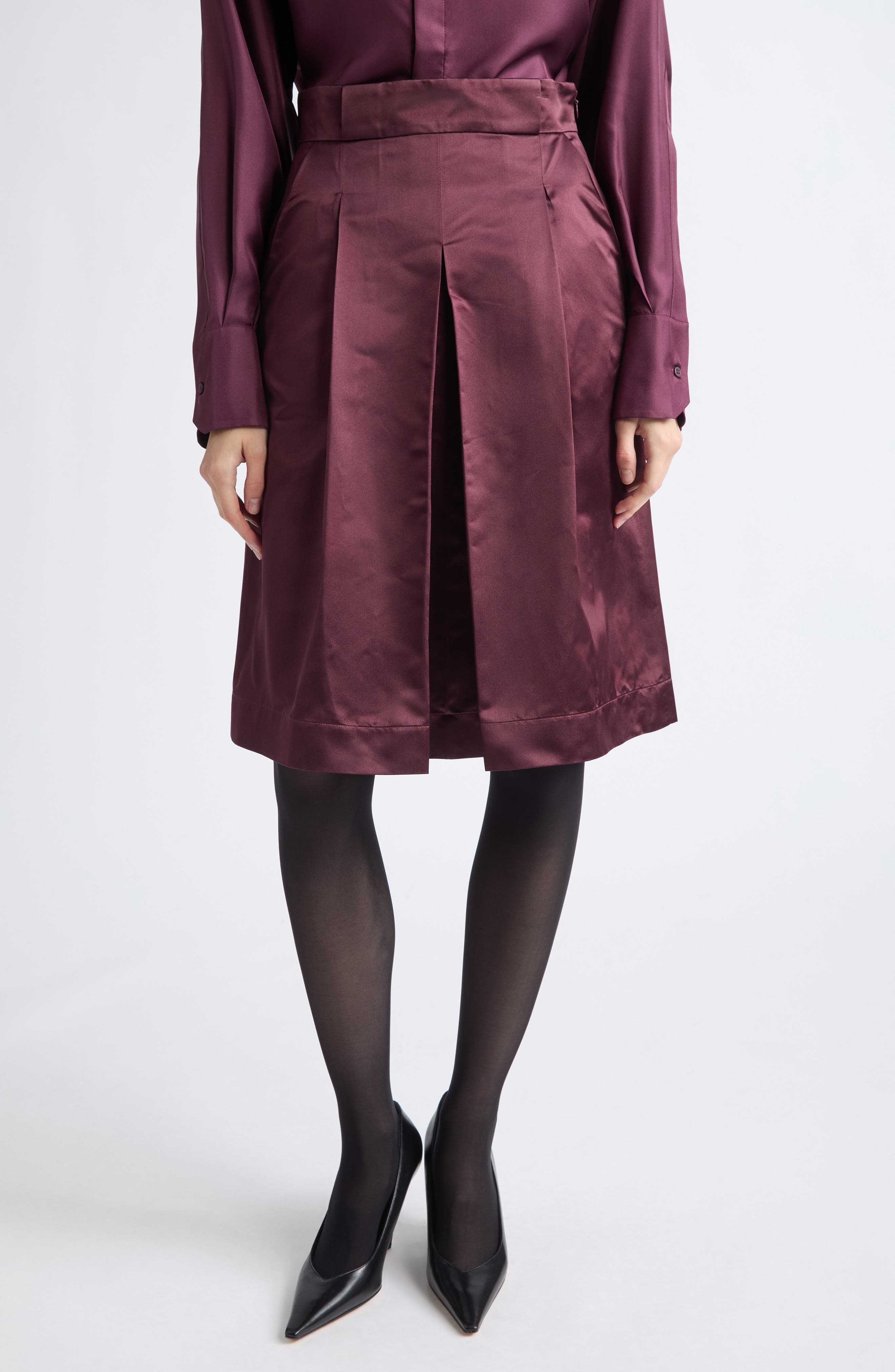 SASUPHI Silk Wide Midi Skirt (Women) | Nordstrom