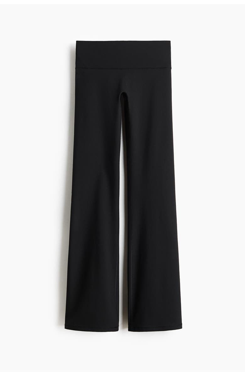 H&M Low Waist Flared Sports Leggings With Softmove, Main, color, Black