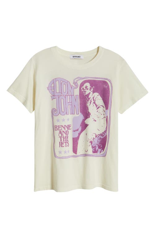 Daydreamer Elton John Bennie & The Jets Cotton Graphic T-shirt In Stone Vintage
