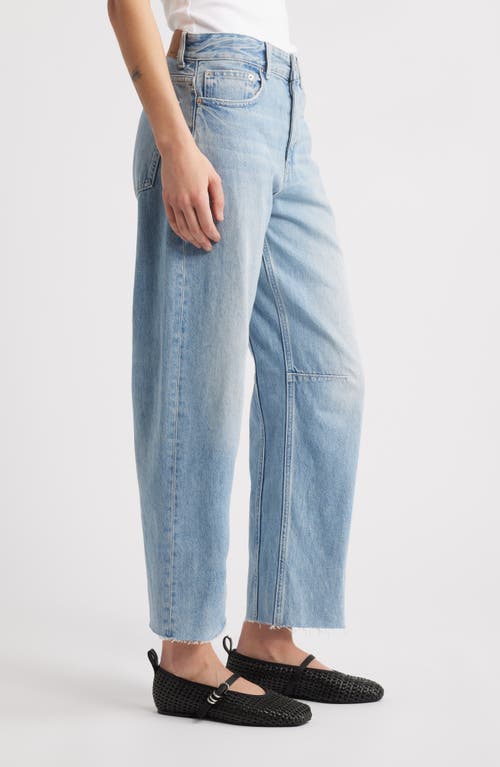 Madewell The Petite Darted Barrel Leg Jeans In Edmonson Wash