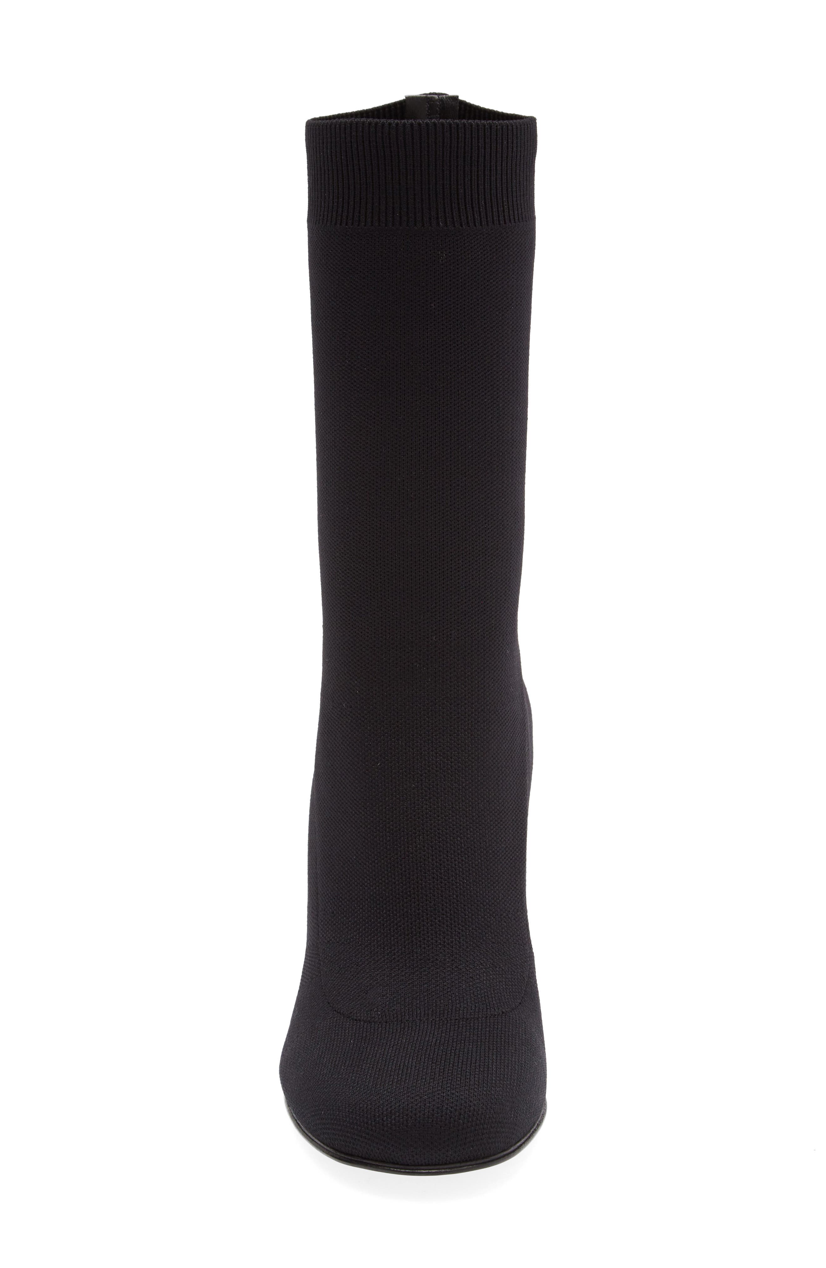 McQueen Knit Pin Heel Bootie, Alternate, color, 