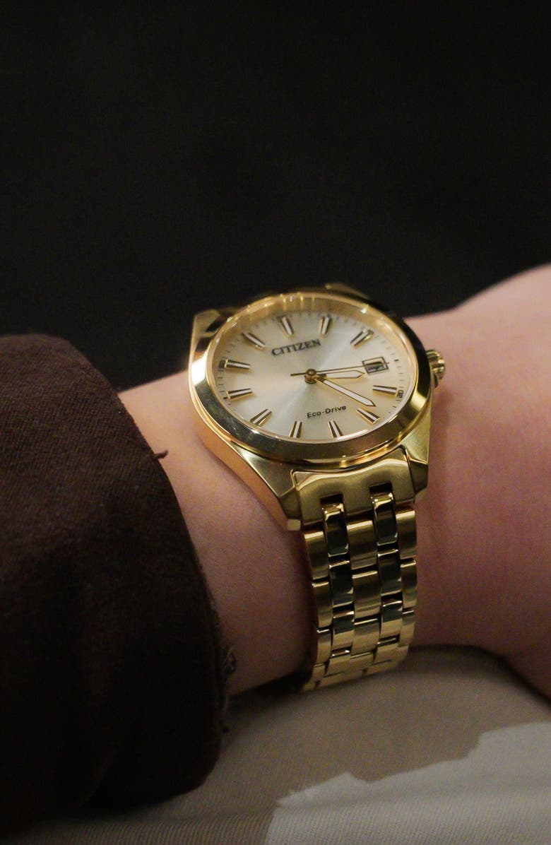 Citizen Classic Peyten Eco-Drive Bracelet Watch, 41mm x 9.59mm, Alternate, color, Gold-Tone