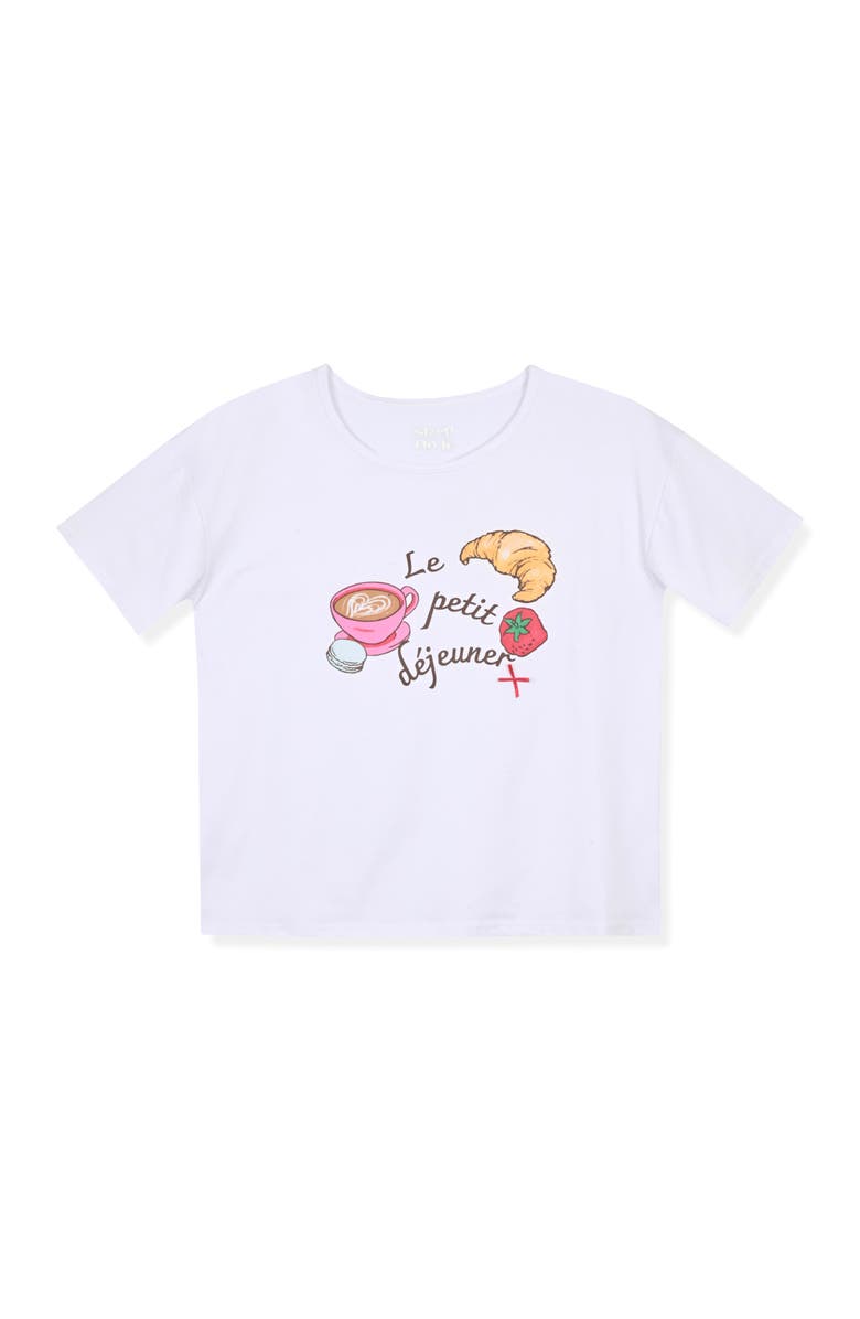 SLEEP ON IT Kids' Le Petit Déjeuner Graphic T-Shirt & Boxer Shorts Set, Alternate, color, Red