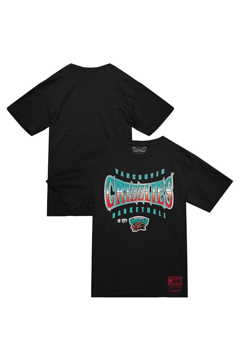 Men's Mitchell & Ness  Black Vancouver Grizzlies Worldwide Collection Glow Up T-Shirt, Main, color, Black