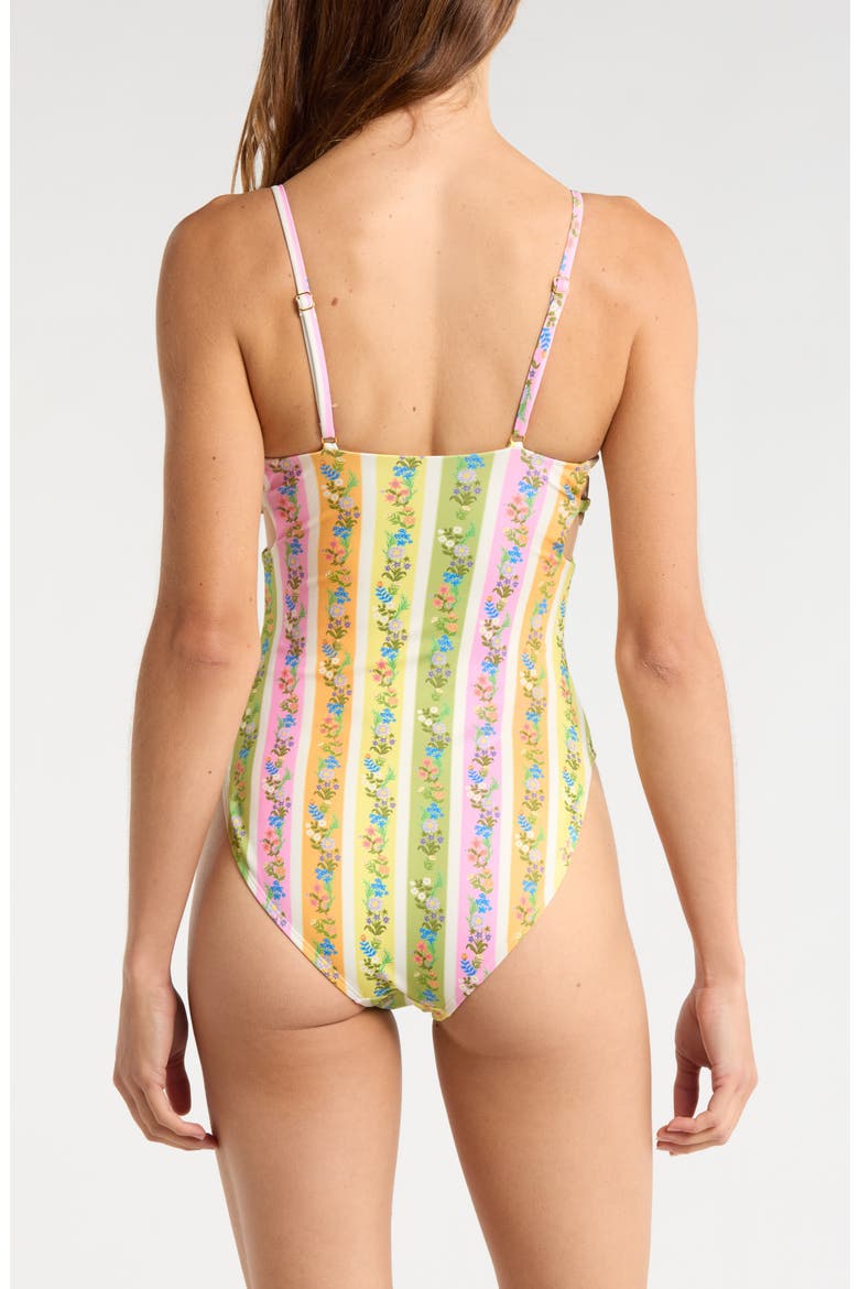 Dara Square Neck One-Piece Swimsuit, Alternate, color, FOLKSY FLORAL STRIPE MULTI