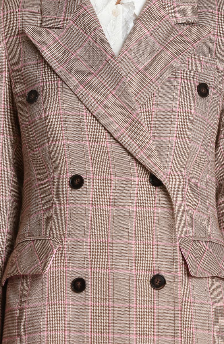 Avec Les Filles Plaid Trench Coat, Alternate, color,