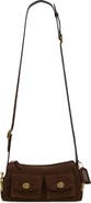 COACH Turnlock Haversack Suede Shoulder Bag