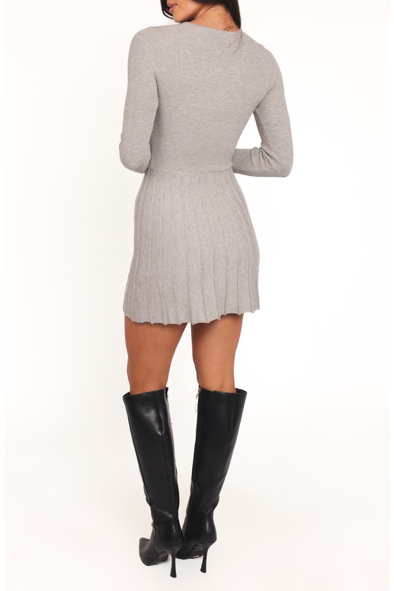 Darlina Long Sleeve Minidress, Alternate, color, HEATHER GREY