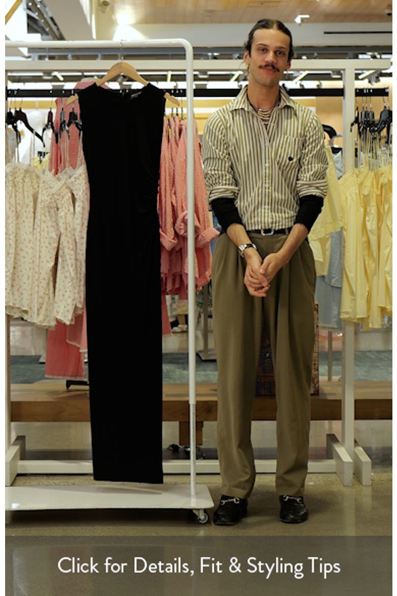 Side Ruched Jersey Maxi Dress video