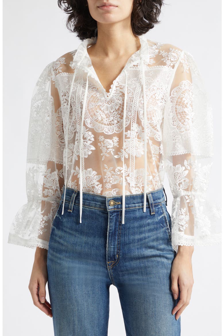 Demi Lace Top, Main, color, IVORY
