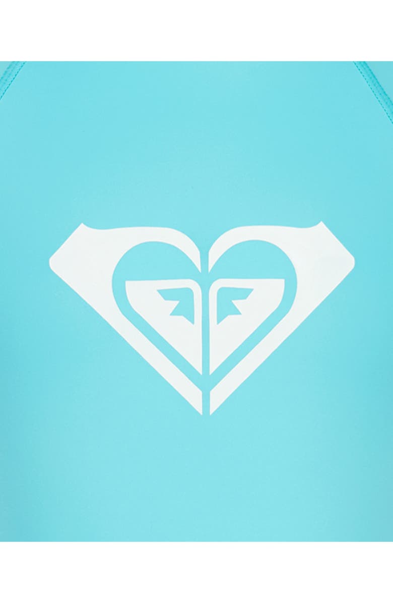 Roxy Kids' Whole Hearted UPF 50+ Rashguard Top, Alternate, color, Blue Radiance