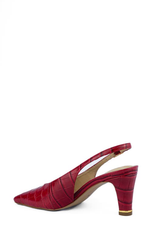 Kenneth Cole Meilani Slingback Pump In Cherry Croco