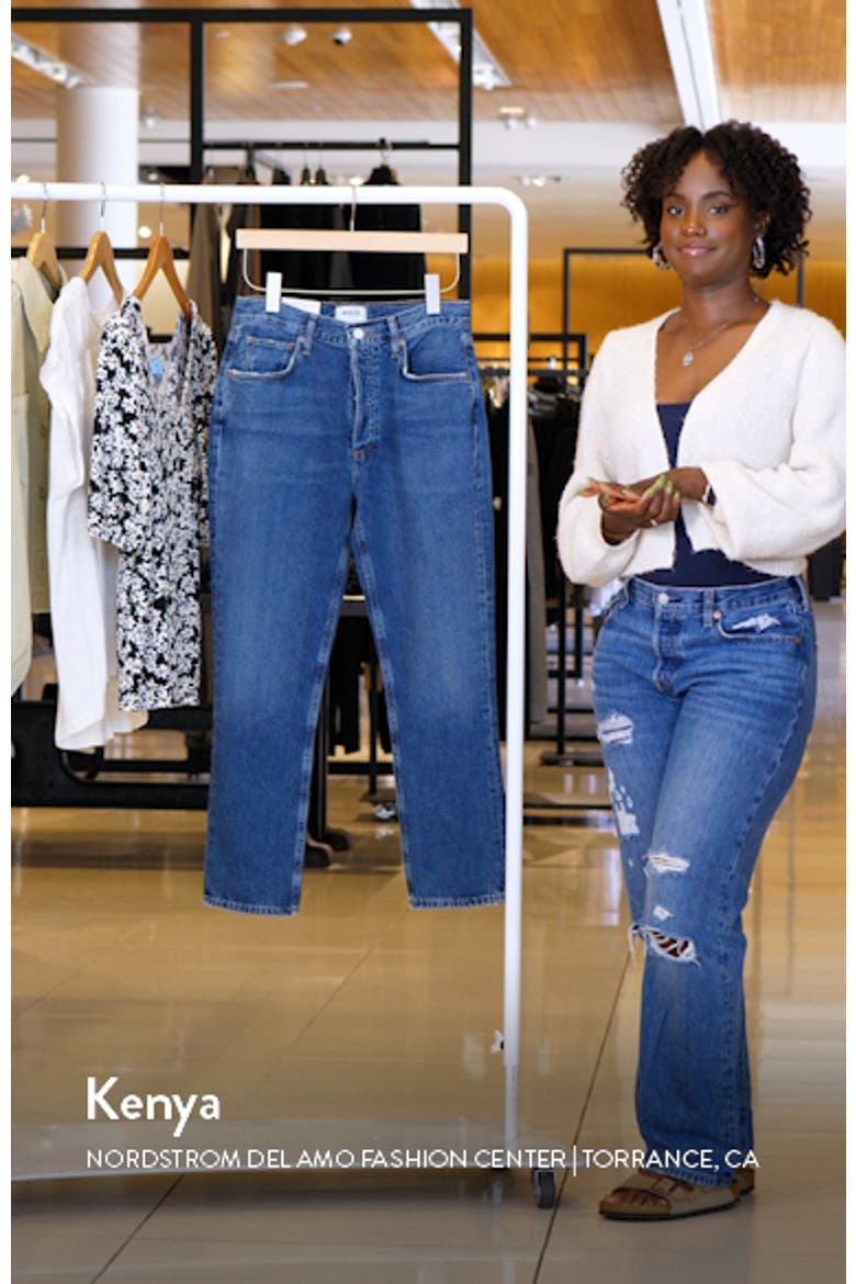 Riley High Waist Crop Straight Leg Jeans video