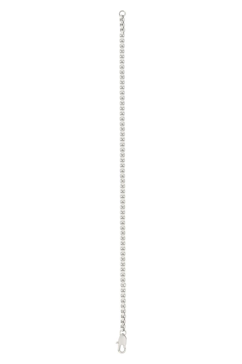 Men's Round Box Chain Necklace & Bracelet Set, Alternate, color, SILVER
