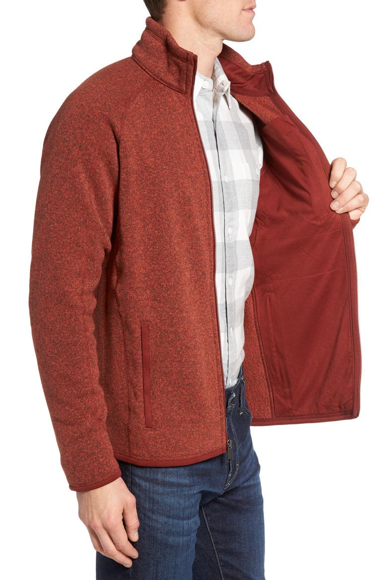 Better Sweater Zip Front Jacket, Alternate, color, CINDER RED