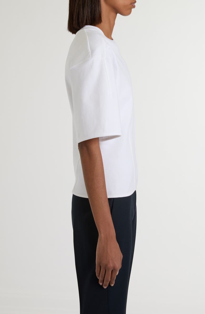 McQueen Corset Detail T-Shirt, Alternate, color, Optical White