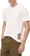Burberry Check Cashmere Patch Cotton T-shirt