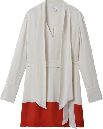 Reiss Marta Tie Neck Woven Top | Nordstromrack