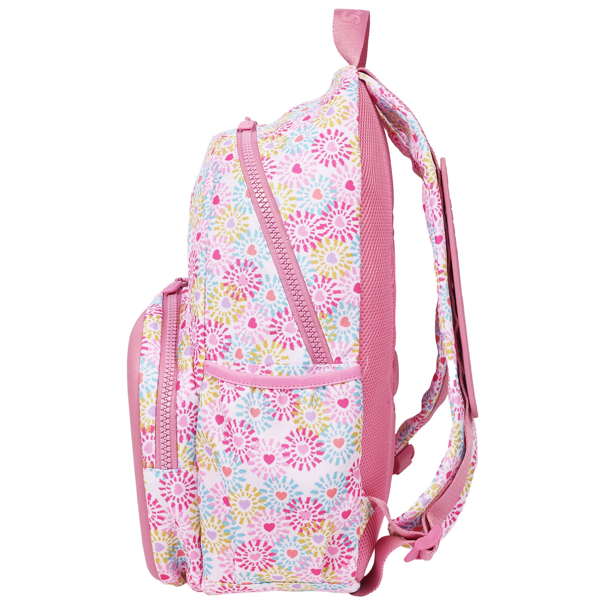 Back to School Backpack with EVA Front Pocket  Customizable Jibbitz Backpack Floral, Alternate, color, QUIET ROSE