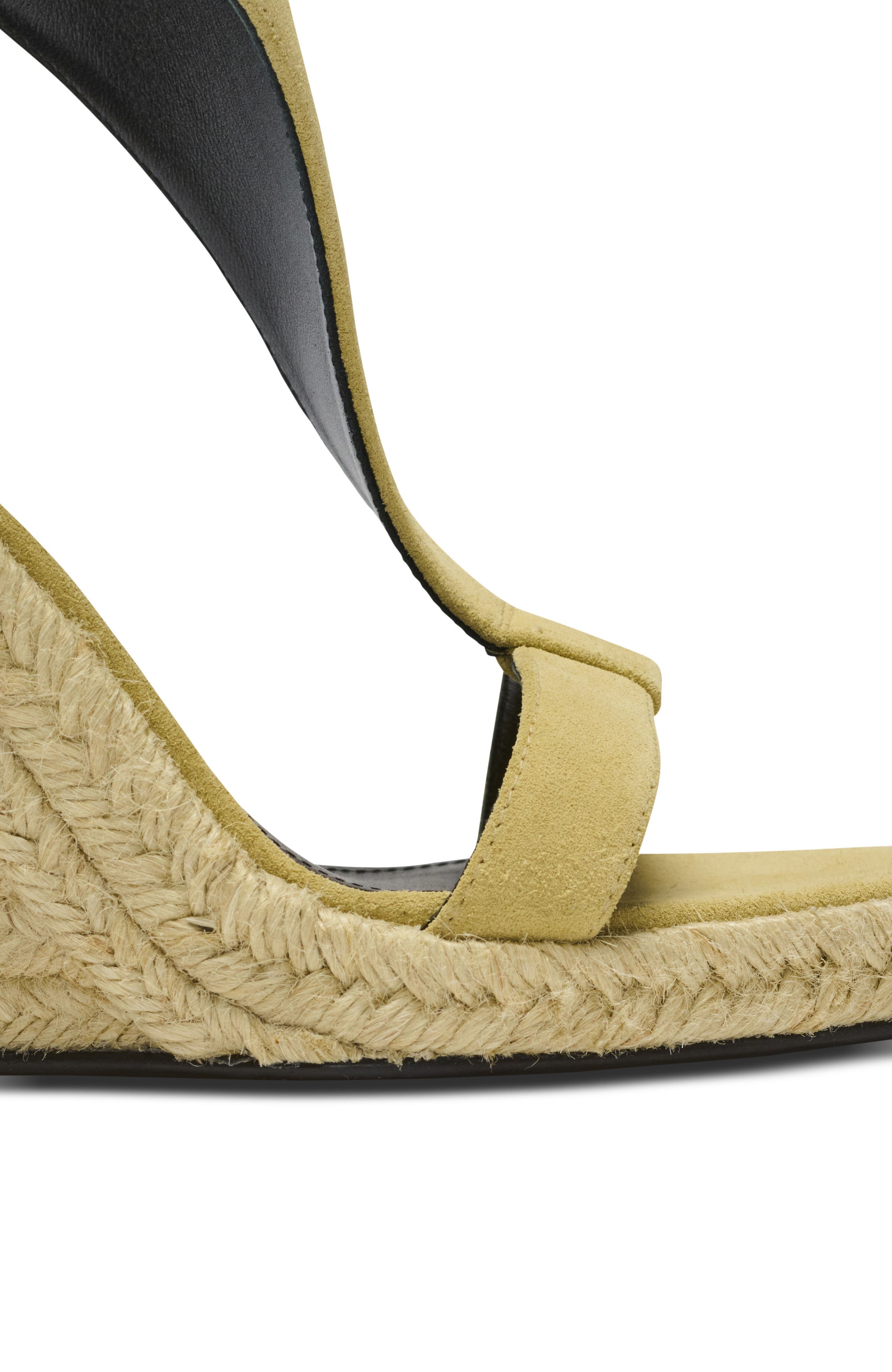 Balmain Anthem wedge espadrilles in suede, Alternate, color, Beige